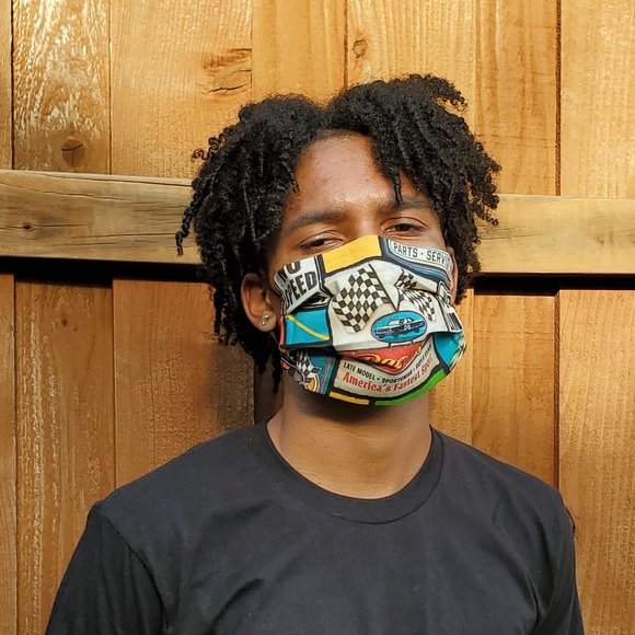 No Speed Reversible Cotton Face Mask,Reuse/Wash - Picture 3 of 5